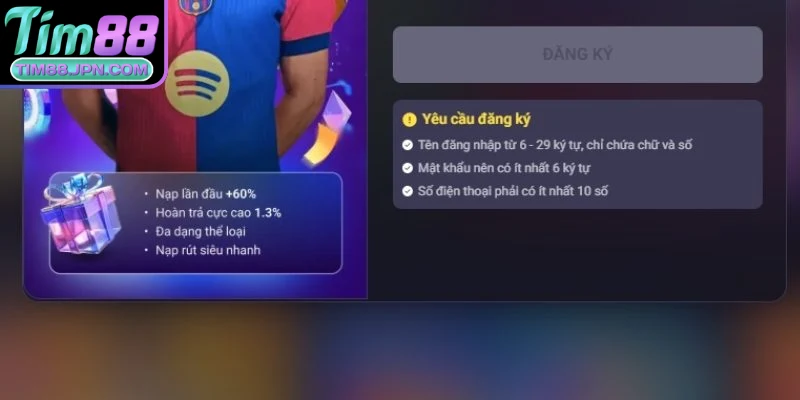 Điều kiện cần và đủ để đăng ký tài khoản game